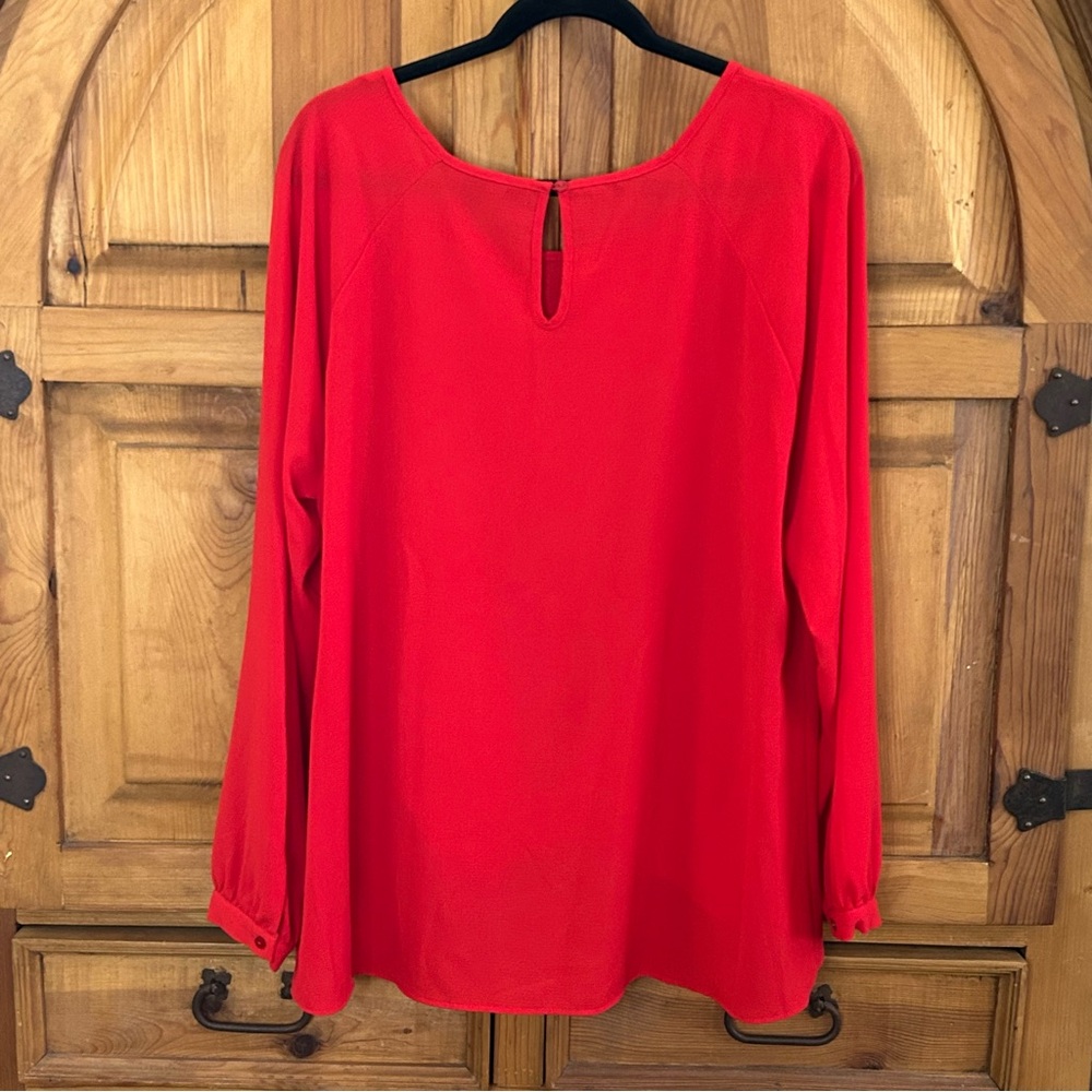 Women's Red Blouse - Picture 2 of 11